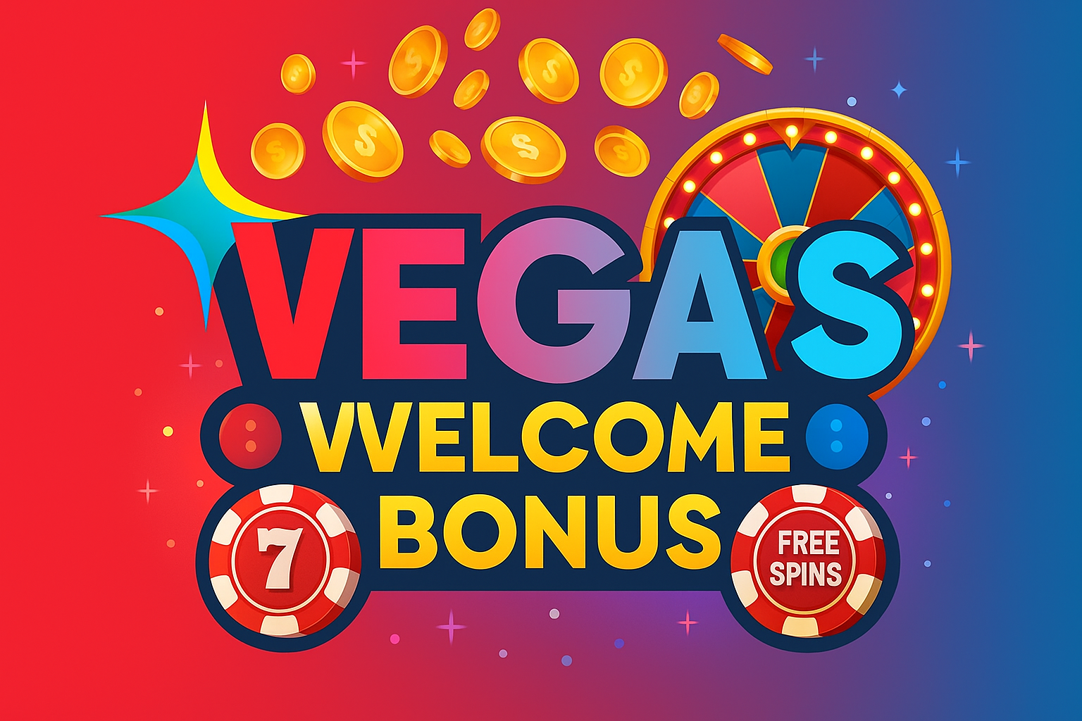 Бонуси й фріспіни – промо‑банер Vegas.ua